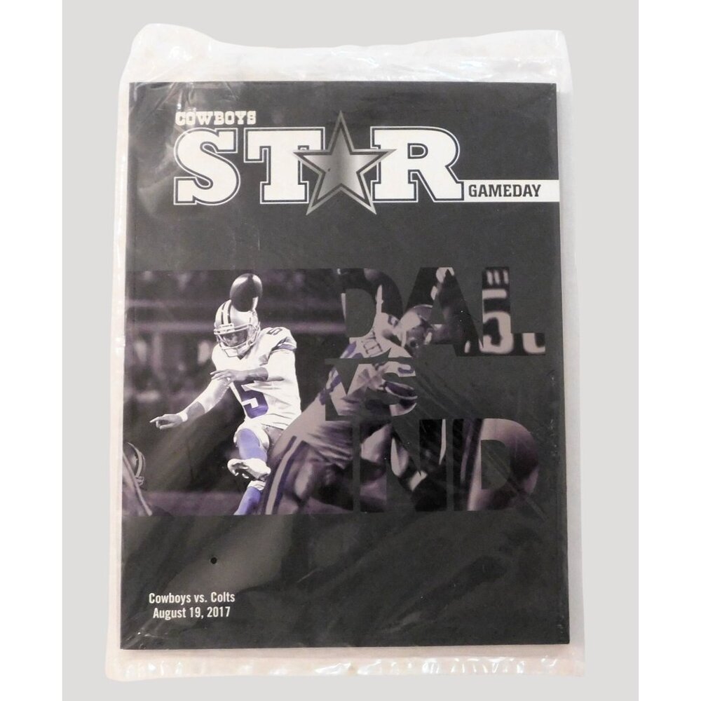 Dallas Cowboys Star Gameday Program Dan Bailey Colts 8/19/17 Sealed